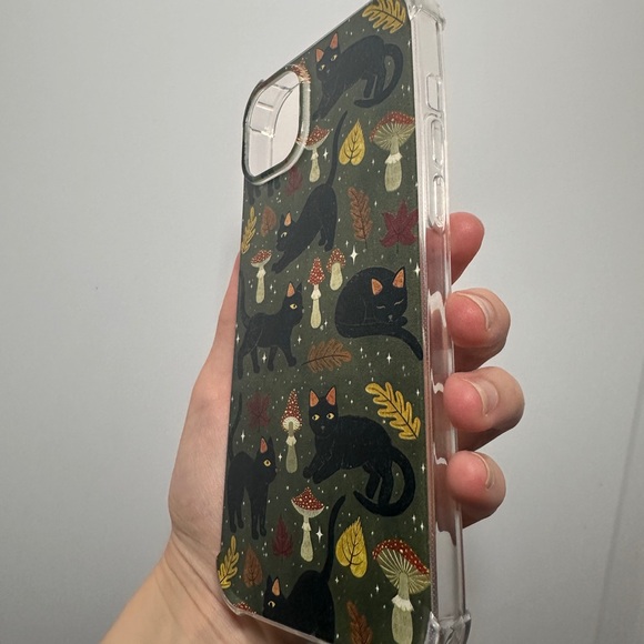 Brand new mushroom and black cat iPhone 14 Plus case - Picture 3 of 3